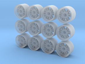 Enkei RPF1 Rims for Hot Wheels (8mm) in Clear Ultra Fine Detail Plastic
