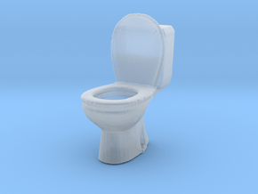 Toilet WC 1/24 in Clear Ultra Fine Detail Plastic
