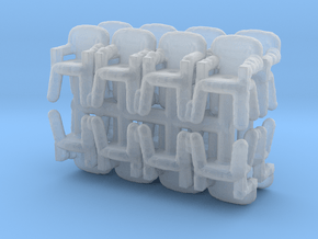 Plastic Chair (x16) 1/220 in Clear Ultra Fine Detail Plastic