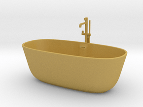 1:24 Bath tub with shower in Tan Fine Detail Plastic