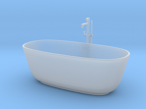 1:24 Bath tub with shower in Clear Ultra Fine Detail Plastic
