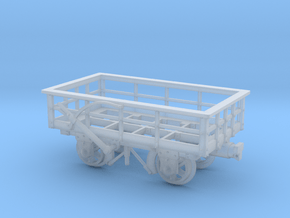 FR 3T Slate Wagon Braked 5.5mm Scale in Clear Ultra Fine Detail Plastic