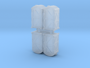 Portable Toilet (x4) 1/160 in Clear Ultra Fine Detail Plastic