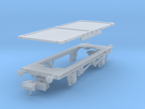 BR Conflat B with LNER-type chassis  in Clear Ultra Fine Detail Plastic