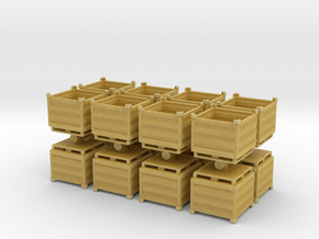 Palletbox Container (x16) 1/87 in Tan Fine Detail Plastic