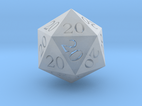 All Twenties D20 (old version) in Clear Ultra Fine Detail Plastic