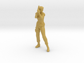 Jill Valentine STARS 34mm miniature model game rpg in Tan Fine Detail Plastic