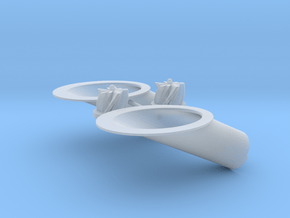 TURBO VOLUTE ANGLED in Clear Ultra Fine Detail Plastic