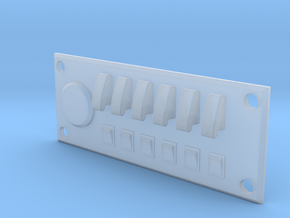 Scale Built Switch Panel for RC Crawler in Clear Ultra Fine Detail Plastic
