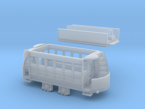 N Gauge Freelance Horse Tram (Motorised) in Clear Ultra Fine Detail Plastic