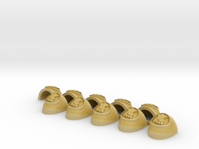 Red Fists Mk6 shoulder pads x10 in Tan Fine Detail Plastic