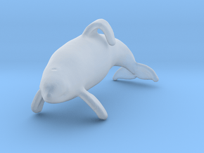 Killer Whale 1:350 Captive male swimming in Clear Ultra Fine Detail Plastic