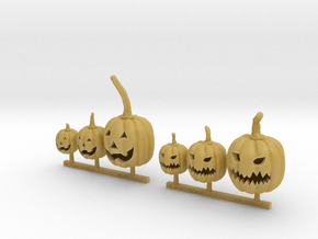 Halloween Pumpkins 01. 1:24 Scale in Tan Fine Detail Plastic