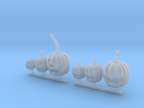 Halloween Pumpkins 01. 1:24 Scale in Clear Ultra Fine Detail Plastic
