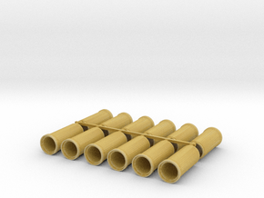 'N Scale' - (12) 30" Concrete Pipe - Straight in Tan Fine Detail Plastic