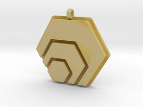 hex logo embossed in Tan Fine Detail Plastic