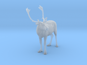Reindeer 1:22 Standing Male 3 in Clear Ultra Fine Detail Plastic