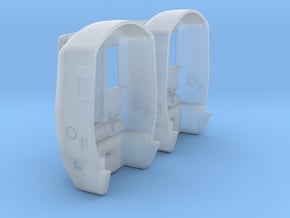 Late Model Electrostar Cabs x2 00 Gauge in Clear Ultra Fine Detail Plastic