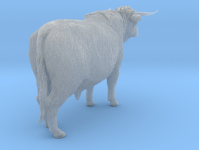 Highland Cattle 1:12 Standing Male in Clear Ultra Fine Detail Plastic