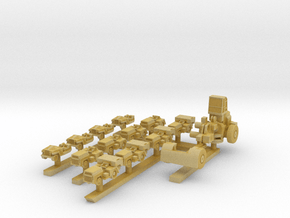 1:530 Scale 60s Carrier Deck Vehicles in Tan Fine Detail Plastic