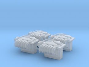 Set of 4 - VR6 Engine for Volkswagen Models  in Clear Ultra Fine Detail Plastic