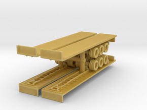 Flatbed Trailer (x4) 1/500 in Tan Fine Detail Plastic