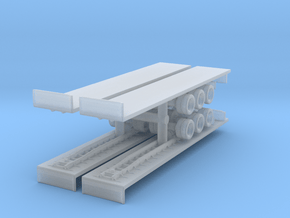 Flatbed Trailer (x4) 1/500 in Clear Ultra Fine Detail Plastic