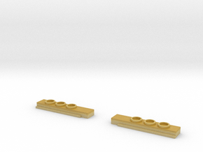 1/24 mudflap hangers with round lights in Tan Fine Detail Plastic