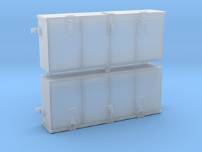 Two 1/16 M50 Small Side Tool Boxes in Clear Ultra Fine Detail Plastic