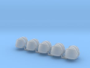 Veteran Shoulder Pads - Blank x10 in Clear Ultra Fine Detail Plastic