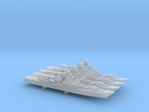 Krivak III-class frigate x 4, 1/3000 in Clear Ultra Fine Detail Plastic