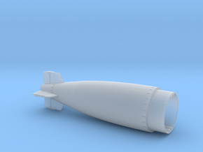 USN mk8 Torpedo tail 20th in Clear Ultra Fine Detail Plastic