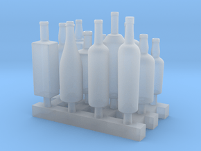 Liquors Bottles (1) 1:24 in Clear Ultra Fine Detail Plastic