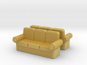 Sofa (x2) 1/87 in Tan Fine Detail Plastic