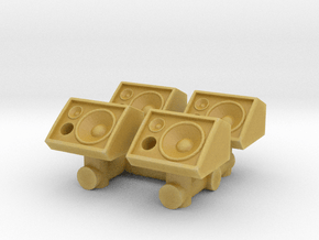 Stage Monitor Speaker (x4) 1/56 in Tan Fine Detail Plastic