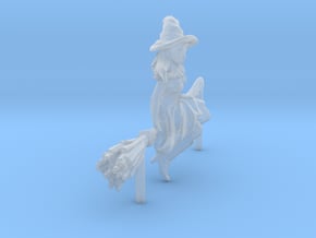 HO Scale Flying Witch in Clear Ultra Fine Detail Plastic