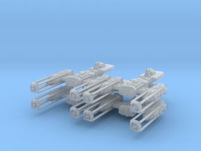 1/350 Y-Wing  Four Pack in Clear Ultra Fine Detail Plastic