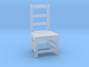 1:48 Simple Dining Chair in Clear Ultra Fine Detail Plastic