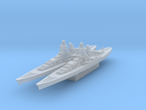 Alsace battleship (Axis & Allies XL) in Clear Ultra Fine Detail Plastic
