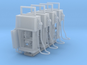 Gas Pump 01.1:64 Scale x 2 Units in Clear Ultra Fine Detail Plastic