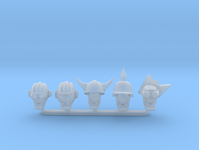 Orc Heads 4 in Clear Ultra Fine Detail Plastic