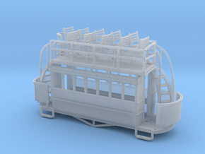 009 - 00n3 Double Decker Tram Coach  in Clear Ultra Fine Detail Plastic