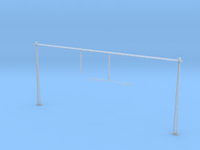 233mm 2 Track Stanchion (Prahran) 1-87 in Clear Ultra Fine Detail Plastic