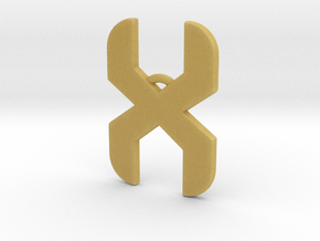 Angular Double Helix in Tan Fine Detail Plastic