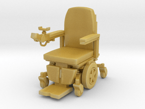 Wheelchair 03. 1:24 Scale in Tan Fine Detail Plastic