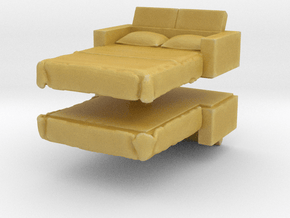 Sofa Bed (x2) 1/87 in Tan Fine Detail Plastic