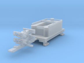 Small 8 wheel Tender for HOn30 F&C loco, A2 in Clear Ultra Fine Detail Plastic