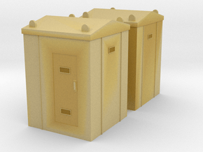 Railway Relay Cabinet (x2) 1/160 in Tan Fine Detail Plastic