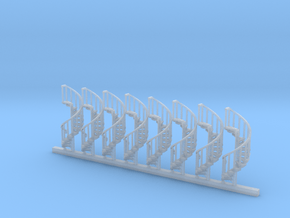 s-152fs-spiral-stairs-market-lh-x8 in Clear Ultra Fine Detail Plastic