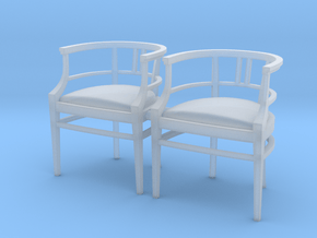Chair 15. 1:24 Scale  in Clear Ultra Fine Detail Plastic